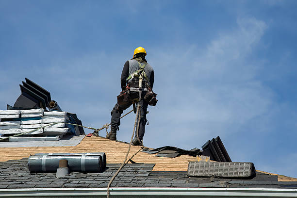 Professional Roof Replacement technician working in New Boston, MI